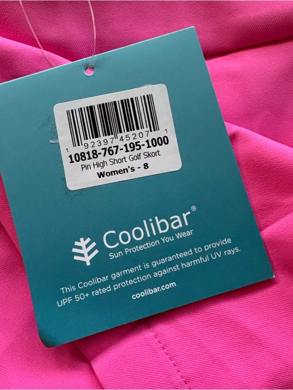 Coolibar UPF 50+ Pink Golf Skort Athletic Tennis Pickleball NWT Size 8 - Picture 3 of 8